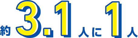 約3.1人に1人