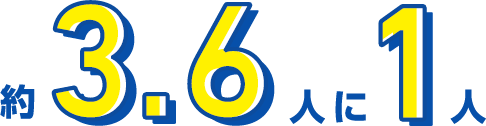 約3.6人に1人
